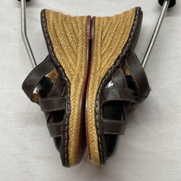 Born Wedge 61090 Strap Rope Sandals Size 10 Brown - Picture 2 of 10